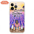 Custom Personalized Dog Mom With Flowers Background Phone Case - Gifts For Dog Lovers With 5 Dogs - You Had Me At Woof - Case For iPhone and Samsung - L4E2ZU