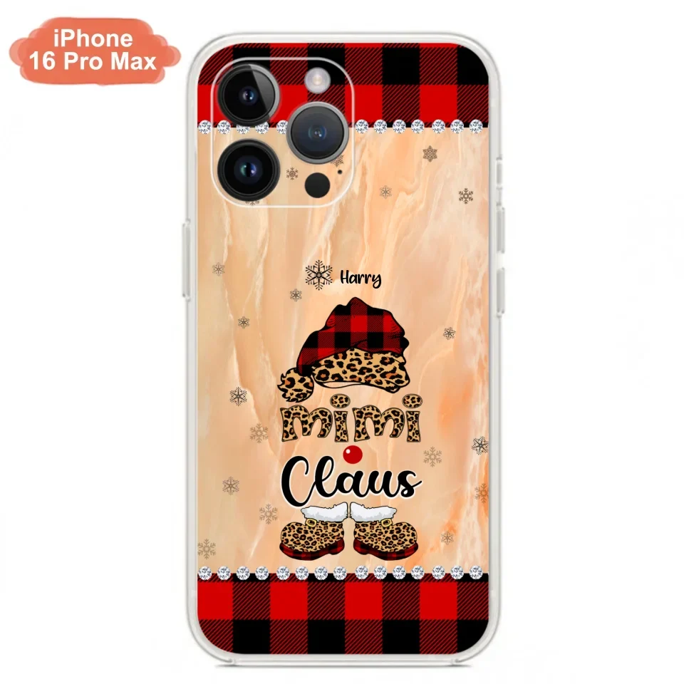 Custom Personalized Mimi Claus Phone Case - Upto 9 Names - Gift For Grandma - Case For iPhone And Samsung