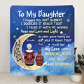 Personalized To My Daughter Fleece Throw Blanket/Quilt - Gift Idea For Daughter/Son/Granddaughter/Grandson/Nephew/Niece - I Hugged This Soft Blanket