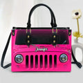 Personalized Off-road Car PU Leather Handbag With Long Straps - Gift Idea For Girl/Mom/Daughter