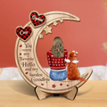 Personalized Memorial Dog Moon 2 Layered Wooden Art - Memorial Gift Idea For Dog/Cat/Rabbit Lover - You Were My Favorite Hello And My Hardest Goodbye