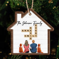 Personalized Family Pet Puzzle 2 Layered Wooden Ornament - Christmas Gift Idea For Family/Pet Lover