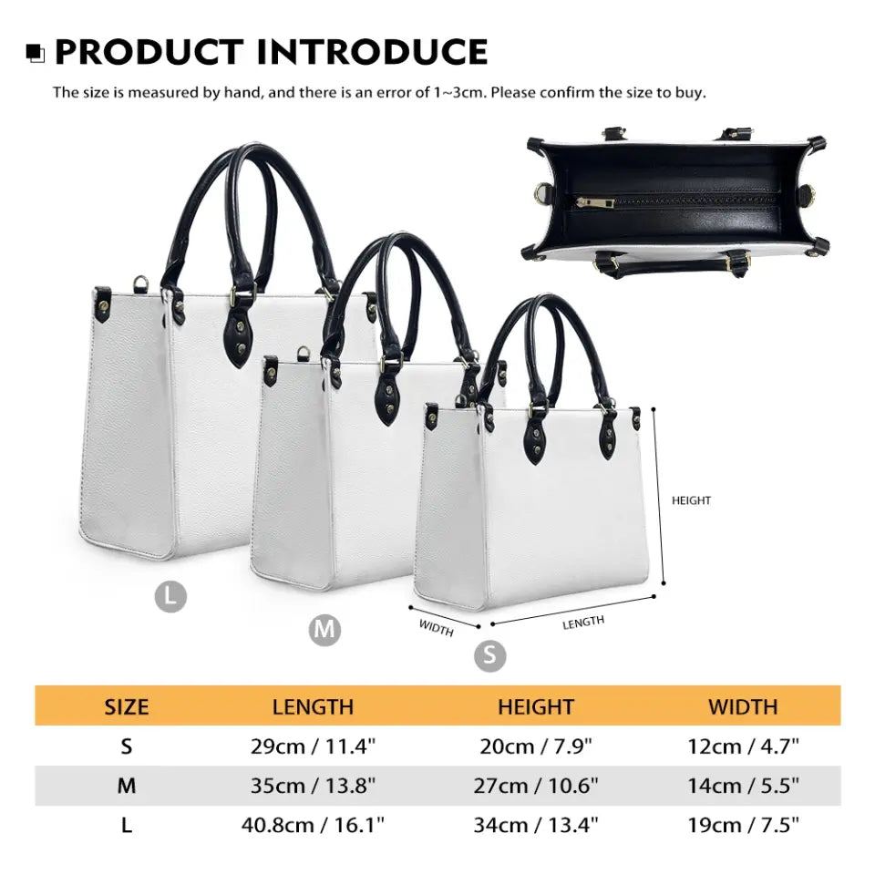 Personalized Book Girl PU Leather Handbag With Long Straps - Gift Idea For Book Lover - That's What I Do I Read Books And I Know Things