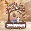 Personalized Memorial Pet Wooden Art - Up to 3 Dogs/Cats/Rabbits - Memorial Gift Idea For Pet Lover - It's Never Just A Dog