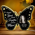 Personalized Memorial Butterfly Light Box - Memorial Gift Idea For Family Member - Upload Photo - Always On Our Minds Forever In Our Hearts