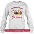 Personalized Cluckin' Christmas Chicken Embroidered Sweatshirt - Gift Idea For Chicken Lover