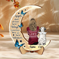 Personalized Memorial Dog Moon Shaped Wooden Art - Memorial Gift Idea for Cat/Dog Lover - You Were My Favorite Hello And My Hardest Goodbye