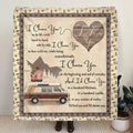 Personalized Couple Fleece Throw Blanket & Quilt - Gift Idea For Couple/Husband Wife/Camping Lover - I Choose You