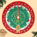 Personalized Gingerbread Christmas Tree Skirt - Gift Idea For Family - Up to 12 Member