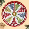 Personalized Family Christmas Tree Skirt - Gift Idea For Family - Up to 9 Members - It's Not What's Under The Tree That Matters, It's Who's Around It