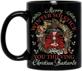 Personalized Winter Solstice Witch Black Coffee Mug - Gift Idea For Witches - You Thieving Christian Bastards
