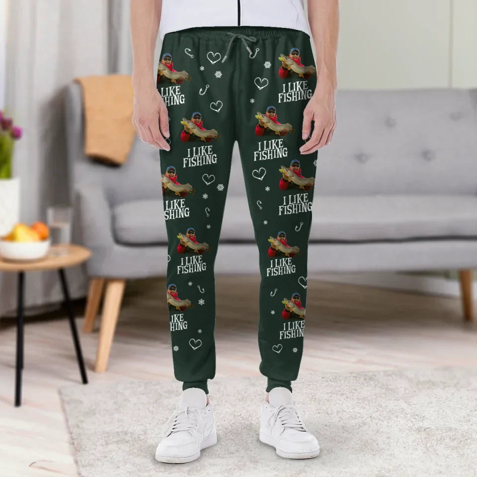 Personalized Merry Fishmas AOP Unisex Sweatpants - Gift Idea For Fishing Lover
