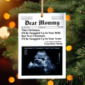 Personalized Baby Bump Acrylic Ornament - Upload Photo - Christmas Gift Idea - Next Christmas I'll Be Snuggled Up In Your Arms