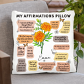 Personalized Birth Month Flower Christian Bible Verse Affirmations Pillow Cover/Quilt/Fleece Throw Blanket - Christian Girl's Affirmation Gift