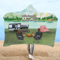 Personalized Camping Hooded Blanket - Full Option - Gift Idea For Camping Lover - Husband and Wife Camping Partners For Life