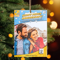 Personalized Comic Book Style Couple Acrylic Ornament - Gift Idea For Couple/Husband And Wife - Custom Name, Photo