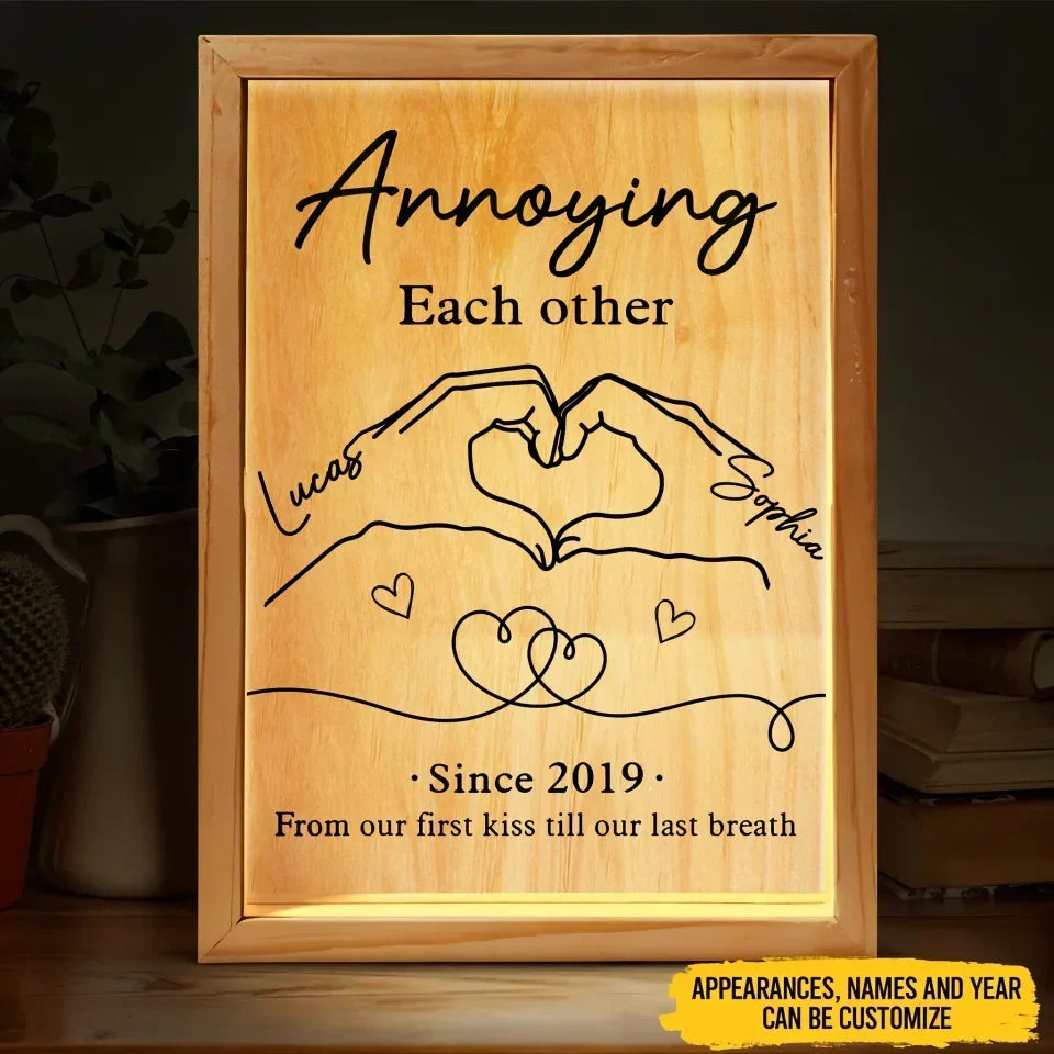 Personalized Couple Lighting Frame Canvas - Gift Idea For Couple/Anniversary - Together Forever