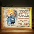 Personalized Couple Light Frame Canvas - I Had You And You Had Me - Gift Idea For Parents/Old Couple