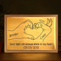 Personalized Memorial Frame Light Box - Your Light Will Always Shine In My Heart - Memorial Gift Idea For Dog Owner