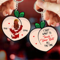 Personalized Funny Couple Acrylic Keychain - Christmas/Valentine's Day Gift Idea For Couple - I Just Want To Touch Your Butt All The Time