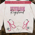 Personalized Nurse Side Bow Embroidered Sweatshirt - Gift Idea For Nurse/Birthday - Nurse Registered