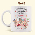 Personalized Old Couple Coffee Mug - Gift Idea For Couple - Love Is Supporting Each Other As You Get Older