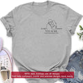 Personalized Couple Portrait Embroidered T-shirt/Sweater/Hoodie - Photo To Line Drawing - Valentine's Day/Anniversary Gift Idea For Couple - You & Me Together Since