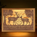 Personalized Deer Couple Frame Light Box - Valentine Gift Idea For Couple/Husband/Wife - God Blessed The Broken Road That Led Me Straight To You