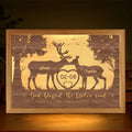 Personalized Deer Couple Frame Light Box - God Blessed The Broken Road That Led Me Straight To You - Valentine Gift Idea For Couple/Husband/ Wife
