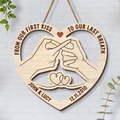 Personalized Couple Wooden Sign - Gift Idea For Couple/Valentine - From Our First Kiss To Our Last Breath