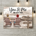 Personalized Couple Canvas - Anniversary Gift Idea For Couple - You $ Me We Got This