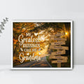 Personalized Grandma & Grandkids Poster - Mother's Day Gift Idea For Grandma/Grandkid - My Greatest Blessings Call Me Grandma