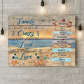 Personalized Family Canvas - Gift Idea For Family - Family A Little Bit Of Crazy