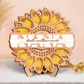 Personalized Mom/Grandma Sunflower Wooden Art - Mother's Day/Birthday Gift For Mom/Nana - Custom Names
