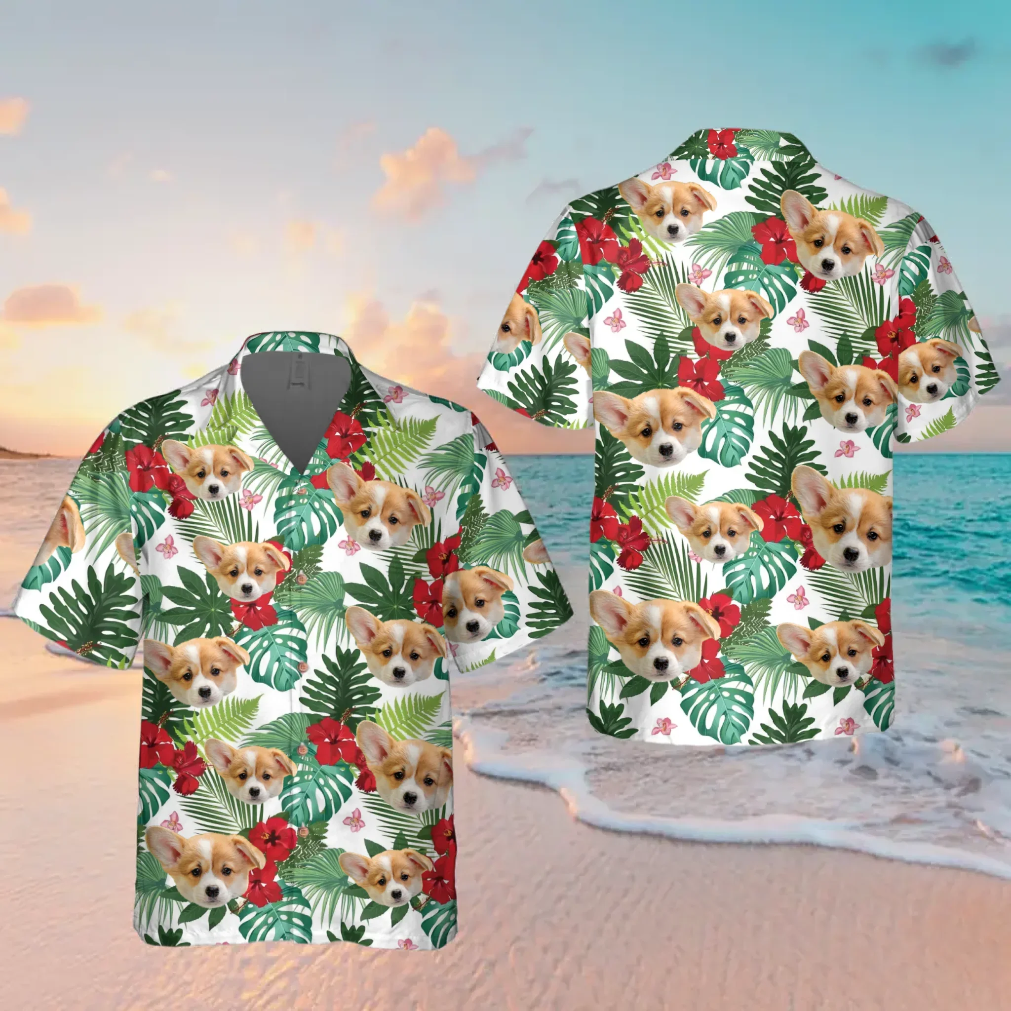 Personalized Pet Photo Hawaiian Shirt - Tropical Gift for Dog/Cat Lover