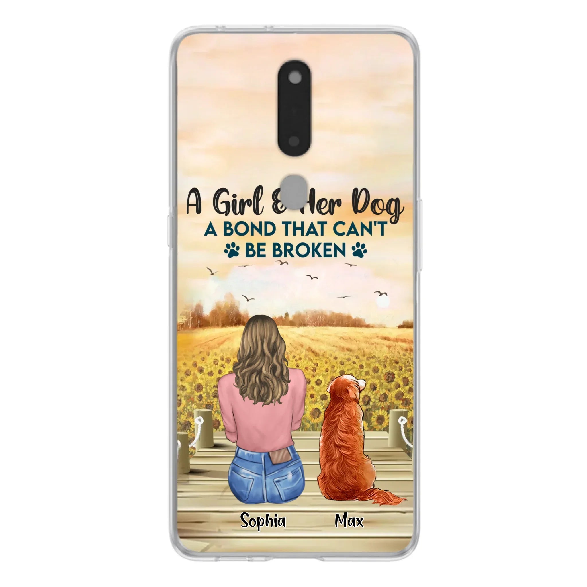 Personalized Dog Mom Phone Case - Gift Idea For Dog Lover - A Girl & Her Dog A Bond That Can't Be Broken - Xiaomi/Oppo/Huawei