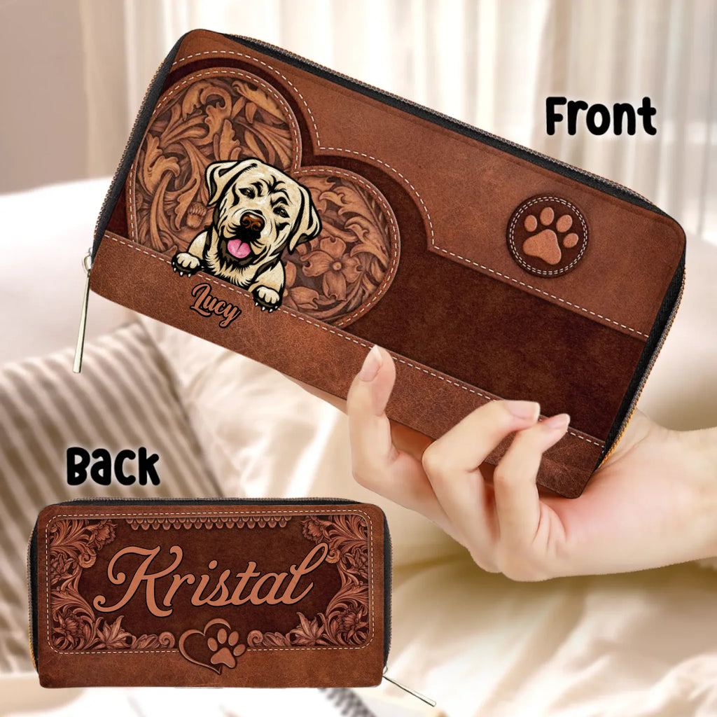 Personalized Pet Mom Long Wallet - Gift Idea For Dog/Cat Lover - Up to 4 Pets