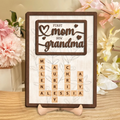 Personalized First Mom Now Grandma Wooden Art - Mother's Day Gift Idea For Grandma/Mom - Custom Names