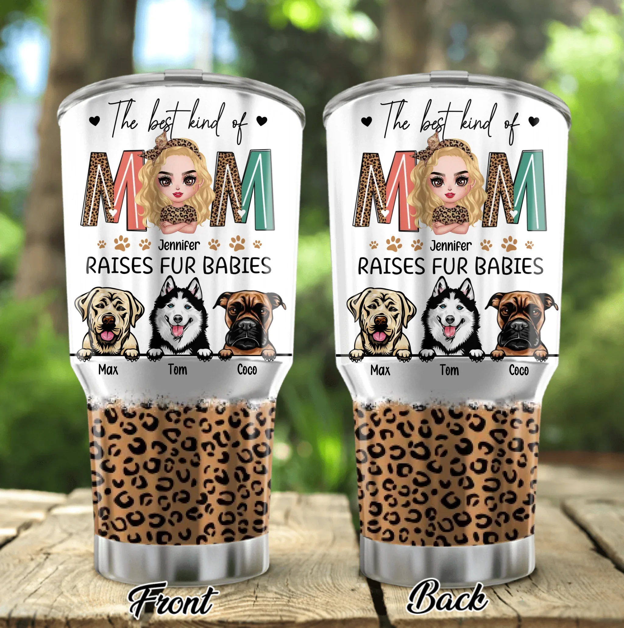 Personalized Dog Mom Irregular Tumbler - Mother's Day Gift For Dog Lover - The Best Kind Of Mom Raises Fur Babies