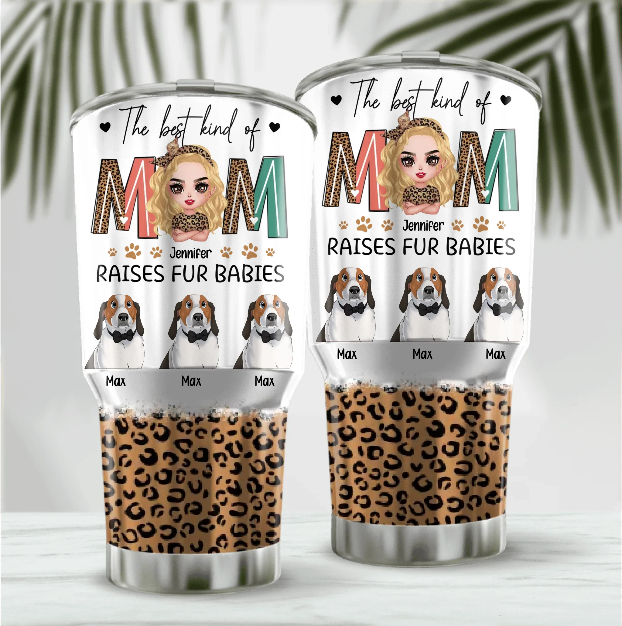 Personalized Dog Mom Irregular Tumbler - Mother's Day Gift For Dog Lover - The Best Kind Of Mom Raises Fur Babies