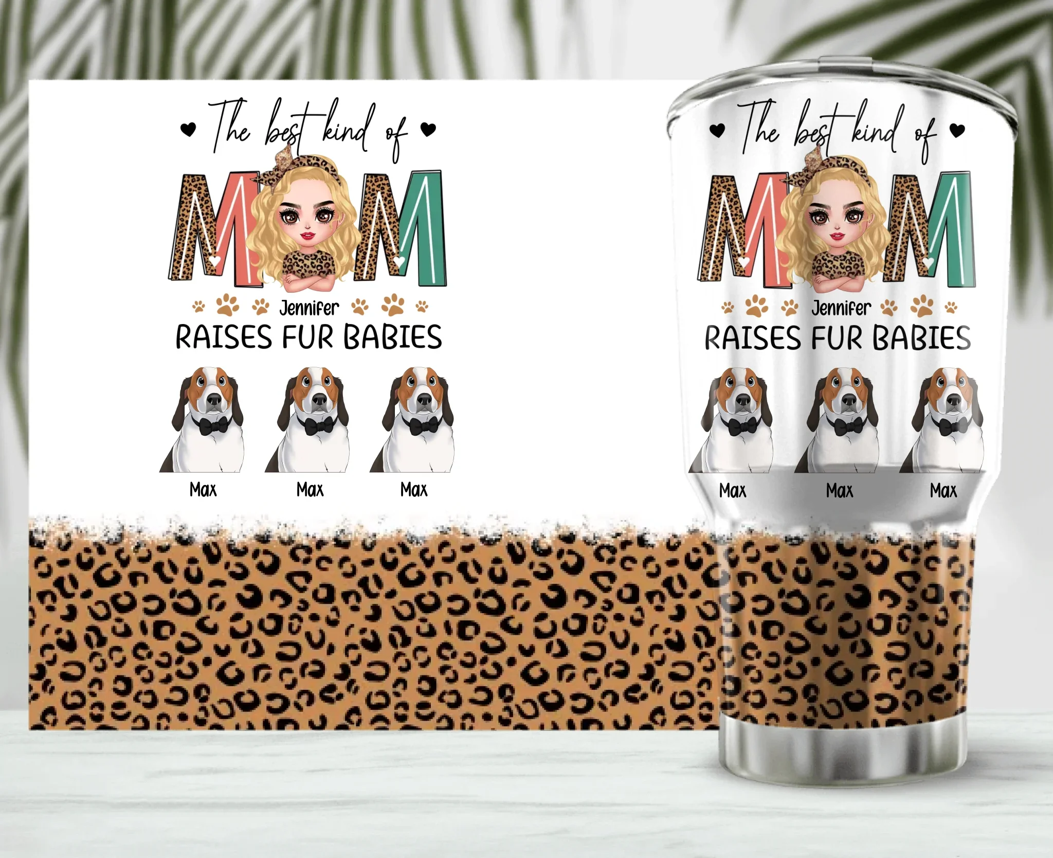 Personalized Dog Mom Irregular Tumbler - Mother's Day Gift For Dog Lover - The Best Kind Of Mom Raises Fur Babies