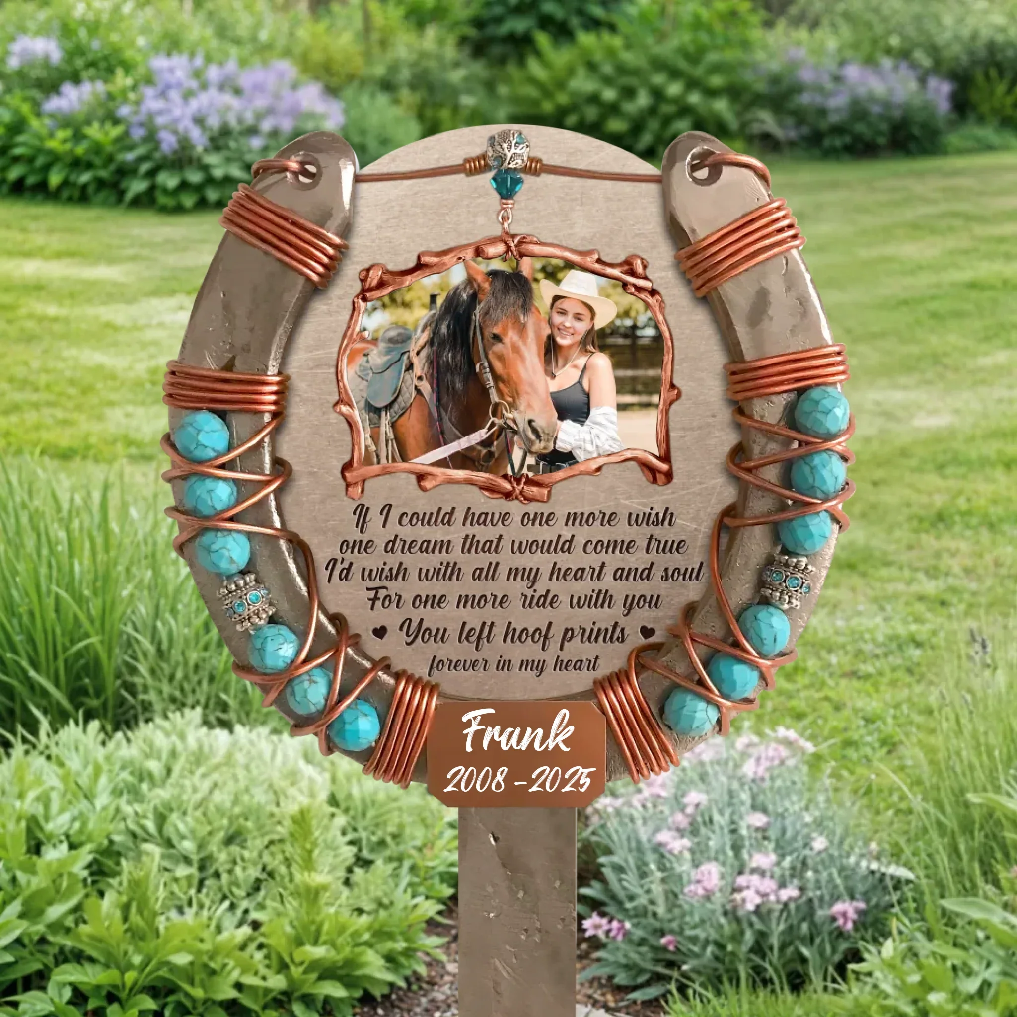 Personalized Memorial Horse Metal Sign - Upload Horse Photo - Memorial Gift Idea