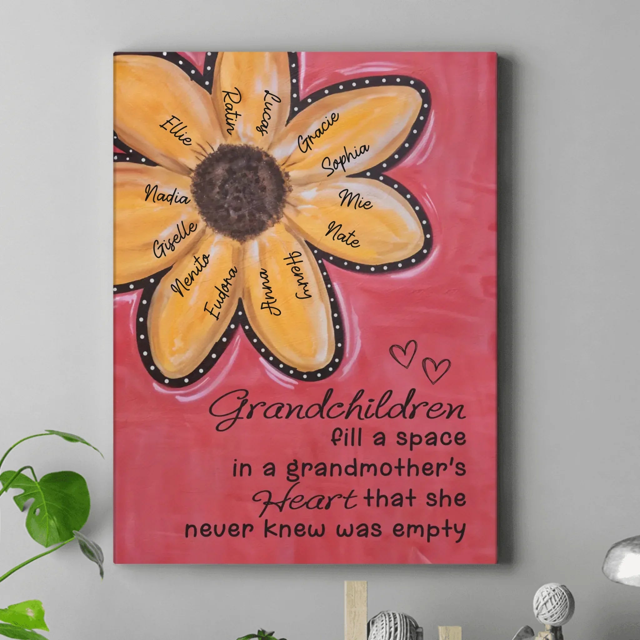 Personalized Granmother Canvas - Mother's Day Gift Idea - Grandchildren Fill A Space In A Grandmother's Heart