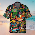 Personalized Hawaiian Shirt - Custom Tiki Tropical Design With Name - Beach Party Aloha Shirt for Men and Women