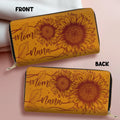 Personalized Grandma/Mom Sunflower Long Wallet - Best Mother's Day Gift Idea - Best Gift for Mother/Grandma