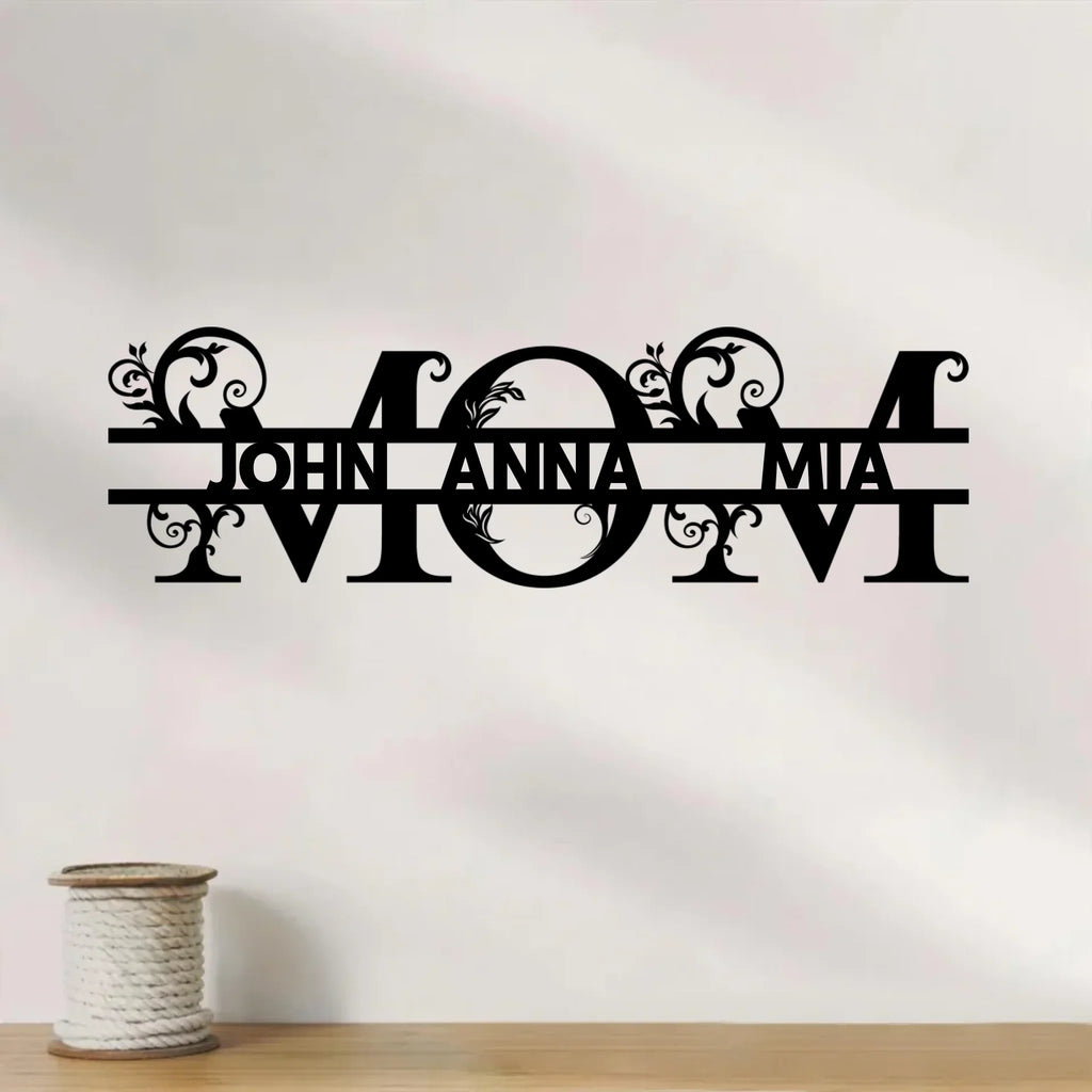 Personalized Mom/Nana Metal Sign - Mother's Day Gift Idea For Mom/Grandma From Kids