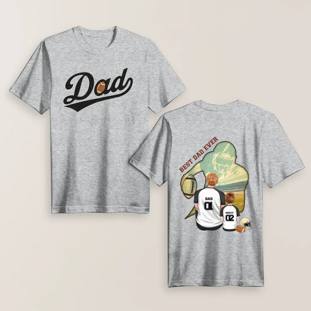 Personalized Football Dad T-shirt/ Hoodie/ Sweater - Father's Day Gifts Idea - Best Dad Ever