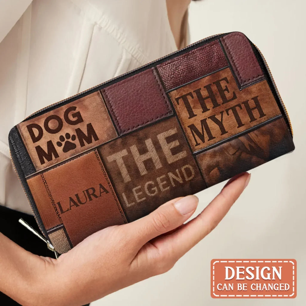 Personalized Dog Mom Long Wallet - Mother's Day Gift Idea For Dog Lover - Dog Mom The Legend The Myth