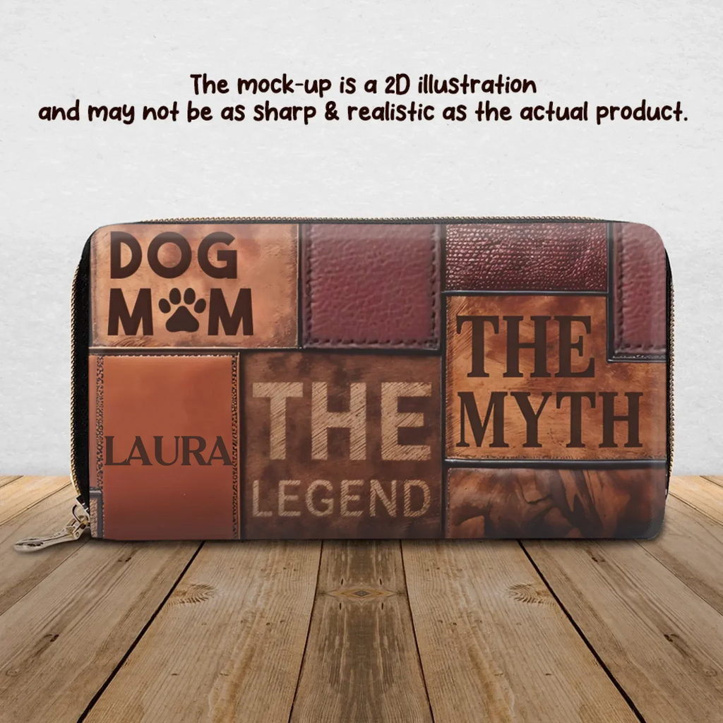 Personalized Dog Mom Long Wallet - Mother's Day Gift Idea For Dog Lover - Dog Mom The Legend The Myth