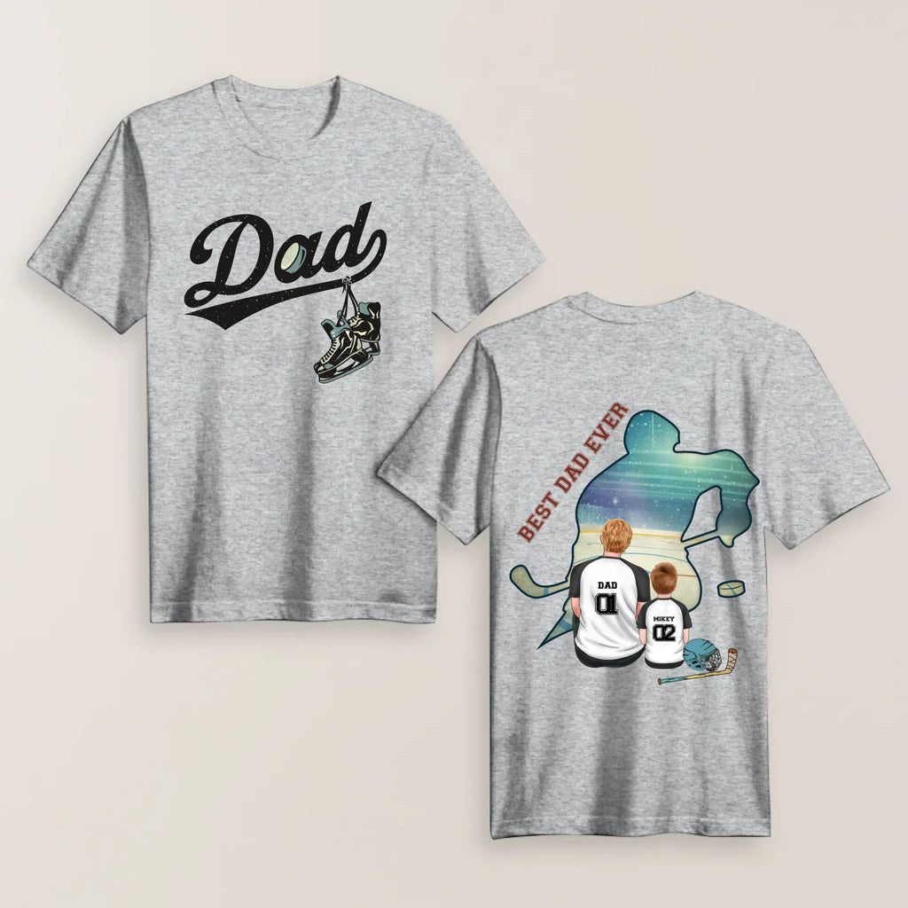 Personalized Ice Hockey Dad T-shirt/ Hoodie/ Sweater - Father's Day Gifts Idea - Best Dad Ever